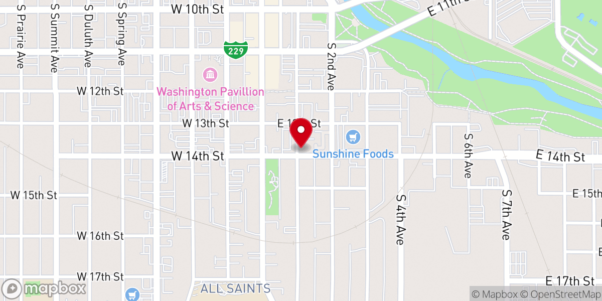 Map showing location of Masonic Temple
