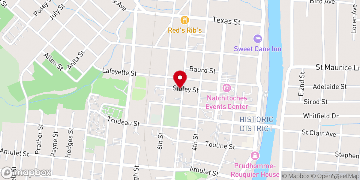 Map showing location of Eastside Church of God in Christ