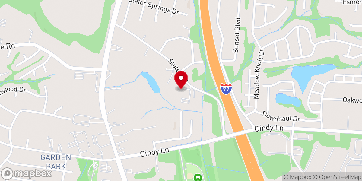 Map showing location of Bethany Romanian Church of Charlotte
