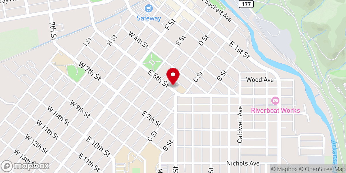 Map showing location of St Joseph Catholic Church