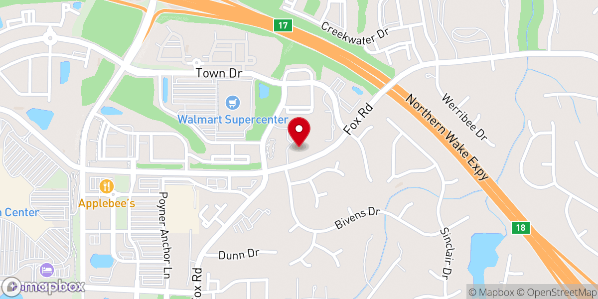 Map showing location of Christ Covenant Church