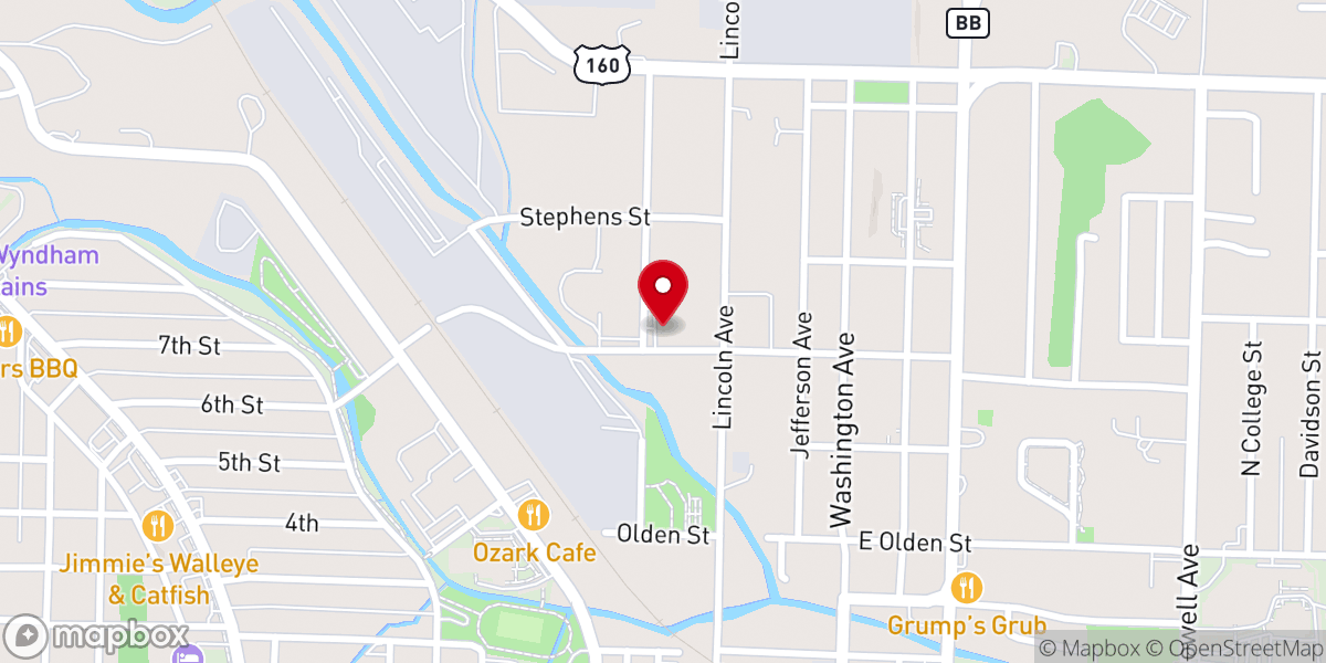Map showing location of Journey Church Ozarks