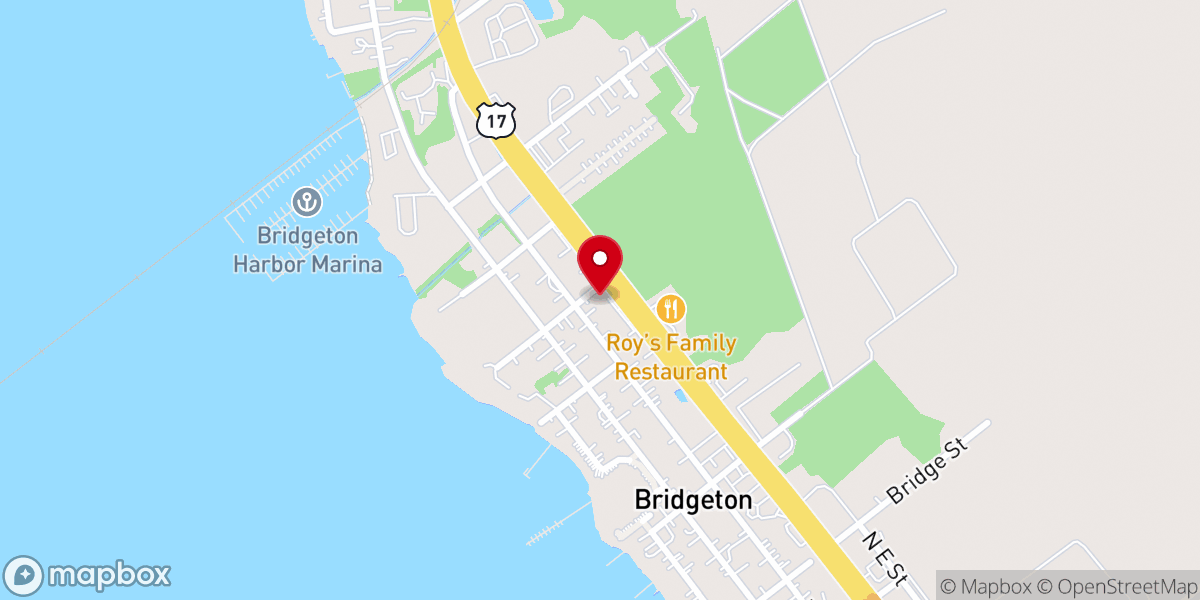 Map showing location of The Backstreet Bakery