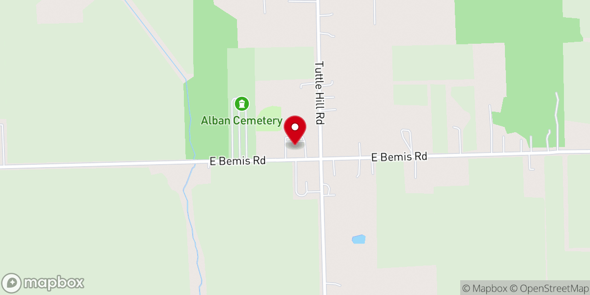 Map showing location of Evangelical Friends Church