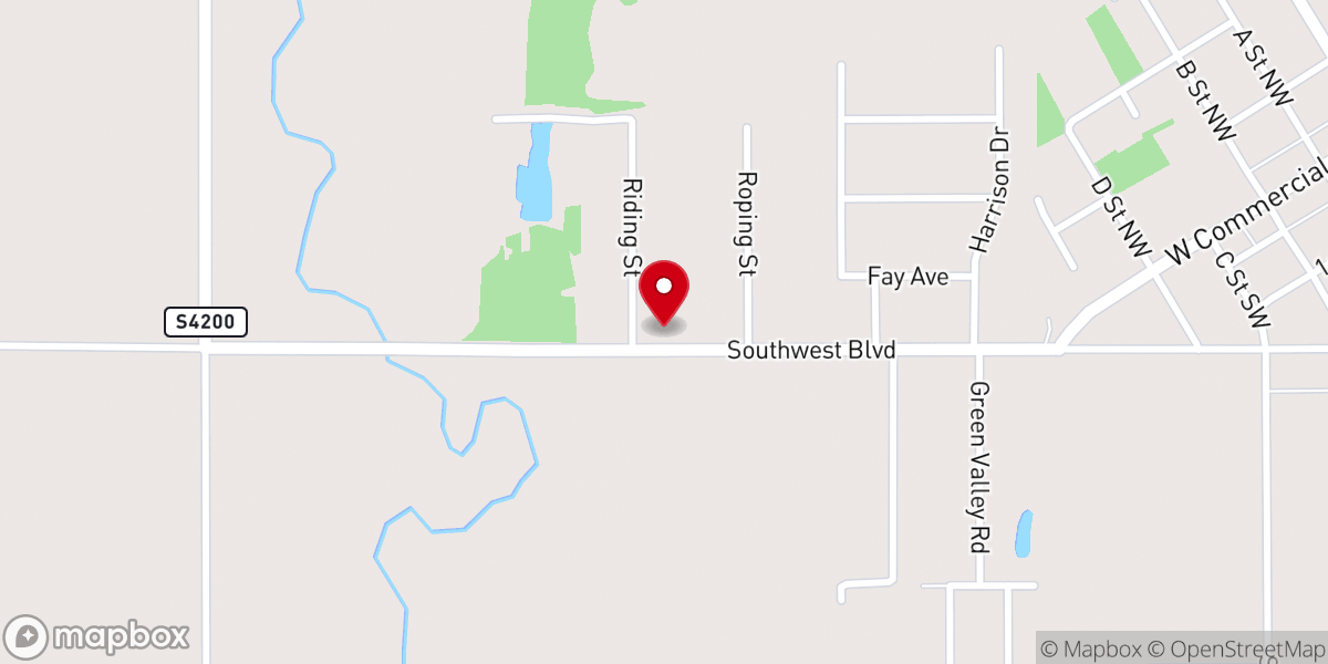 Map showing location of Church of Christ of Inola