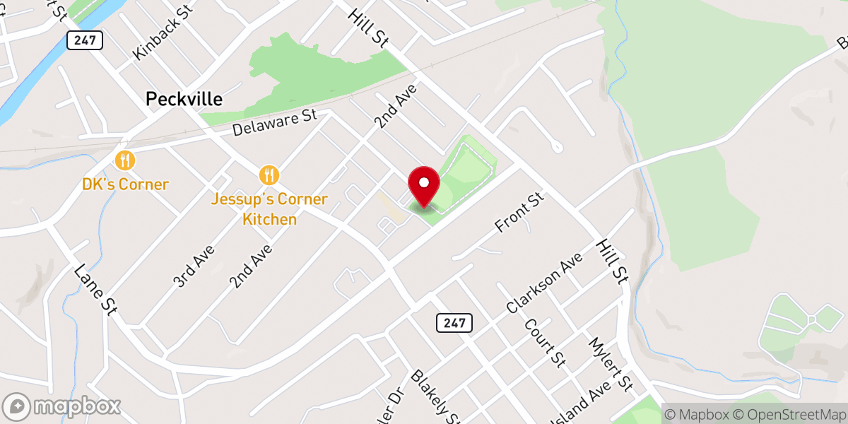 Map showing location of Kids Korner