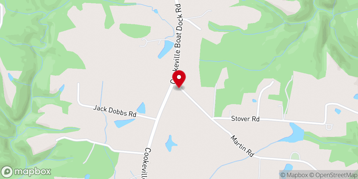 Map showing location of Pleasant View Church
