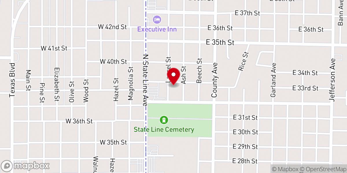 Map showing location of New Walk Christian Church
