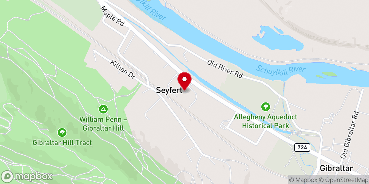 Map showing location of Seyfert Camp Meeting