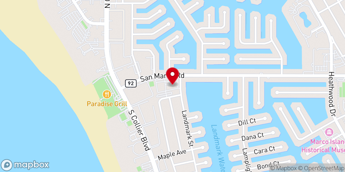 Map showing location of San Marco Catholic Church