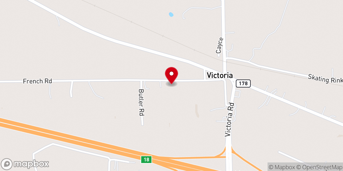 Map showing location of New Faith Baptist Church