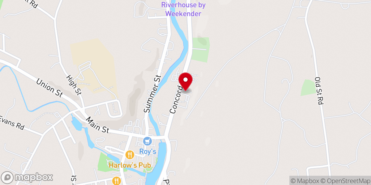 Map showing location of Peterborough United Methodist Church