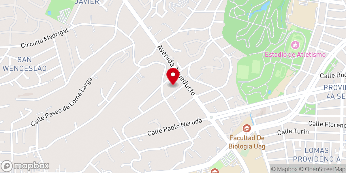 Map showing location of Parroquia de San Francisco Javier de las Colinas
