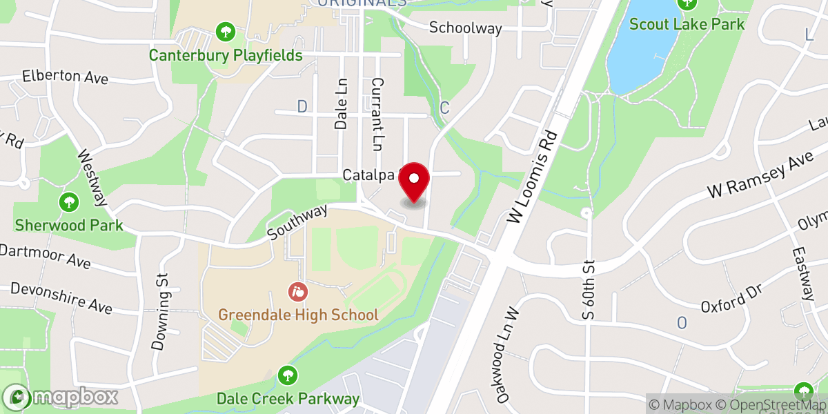 Map showing location of Greendale Community Church