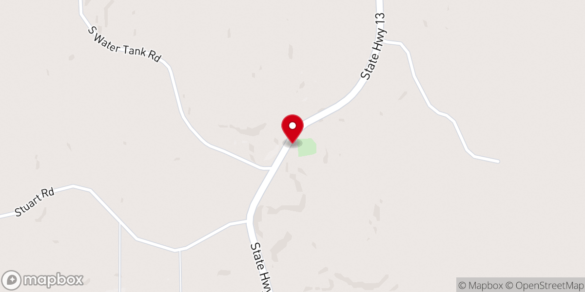 Map showing location of Mount Olive Church