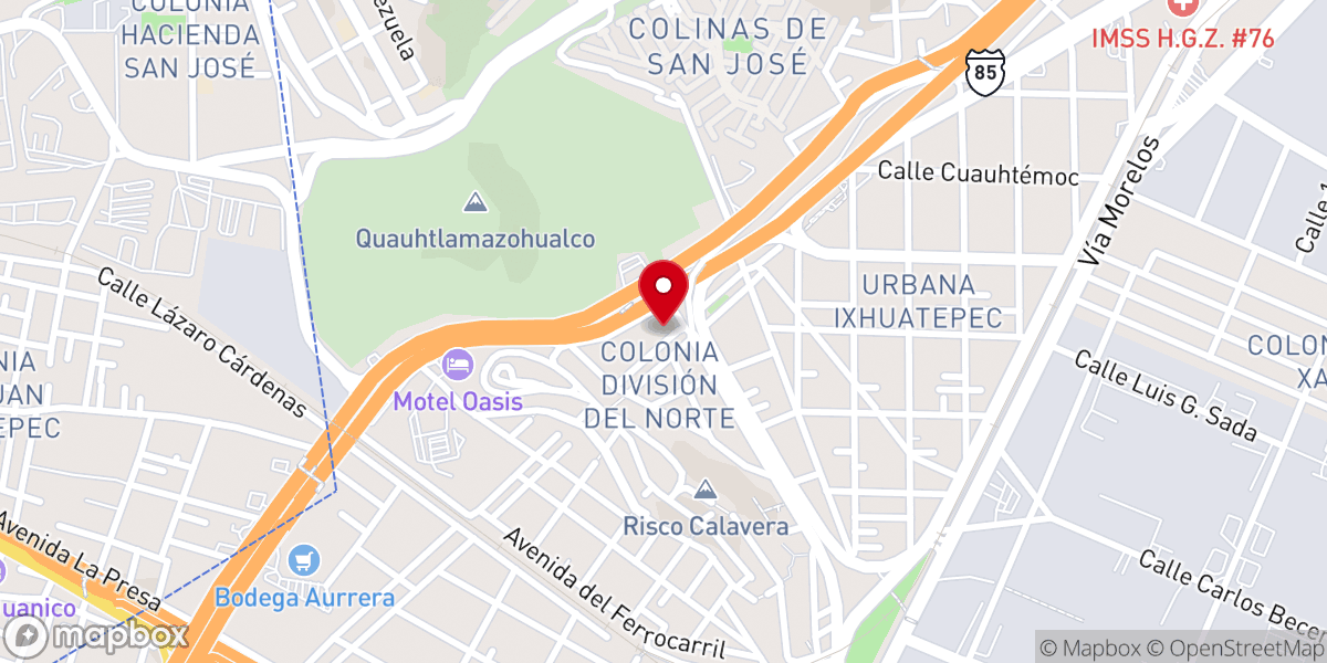 Map showing location of Iglesia Pentecostés Santidad A Jehová