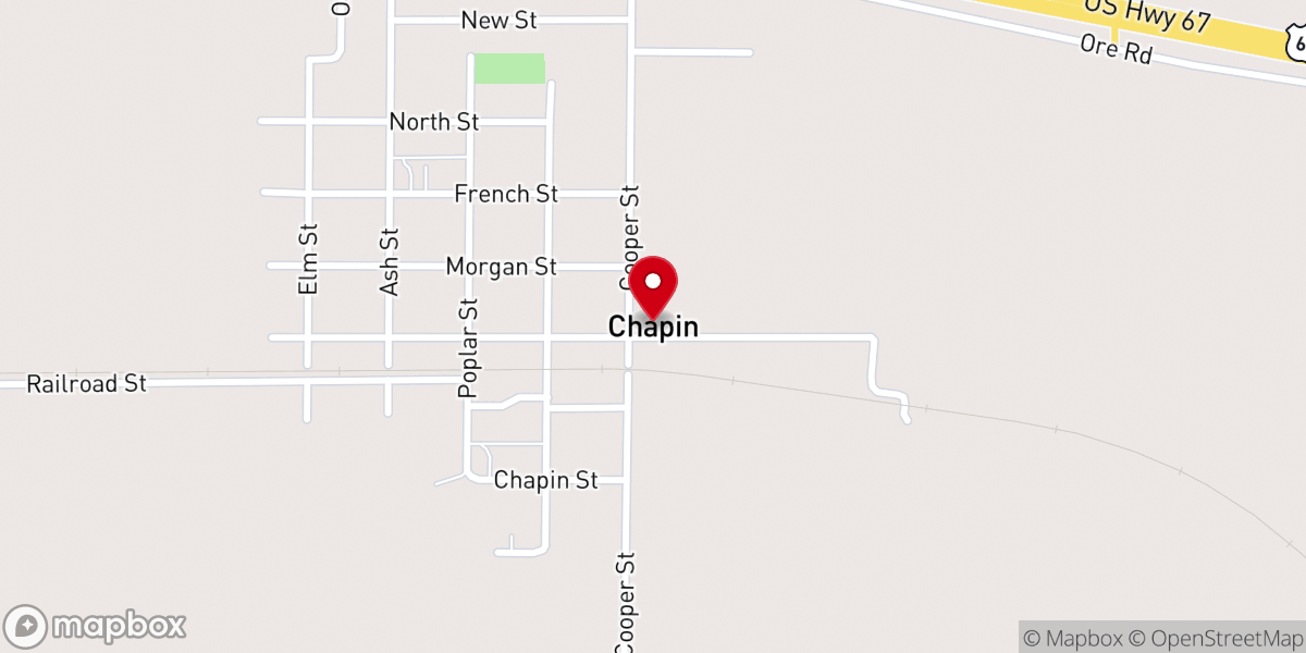 Map showing location of Chapin