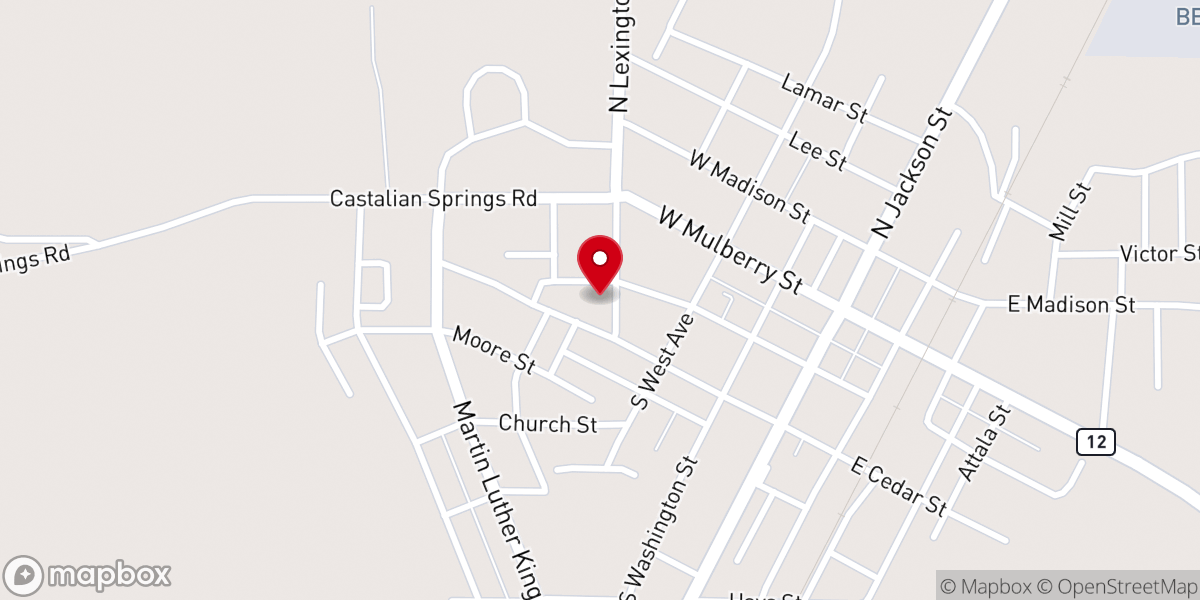 Map showing location of John Wesley United Methodist