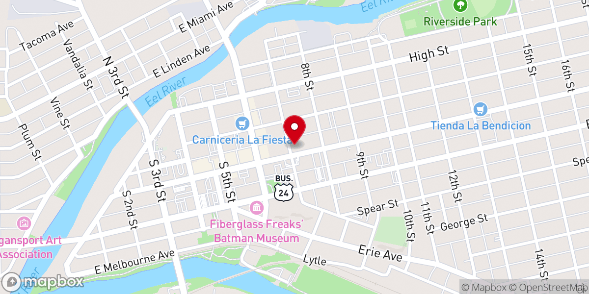 Map showing location of Iglesia de Santidad Monte Calvario