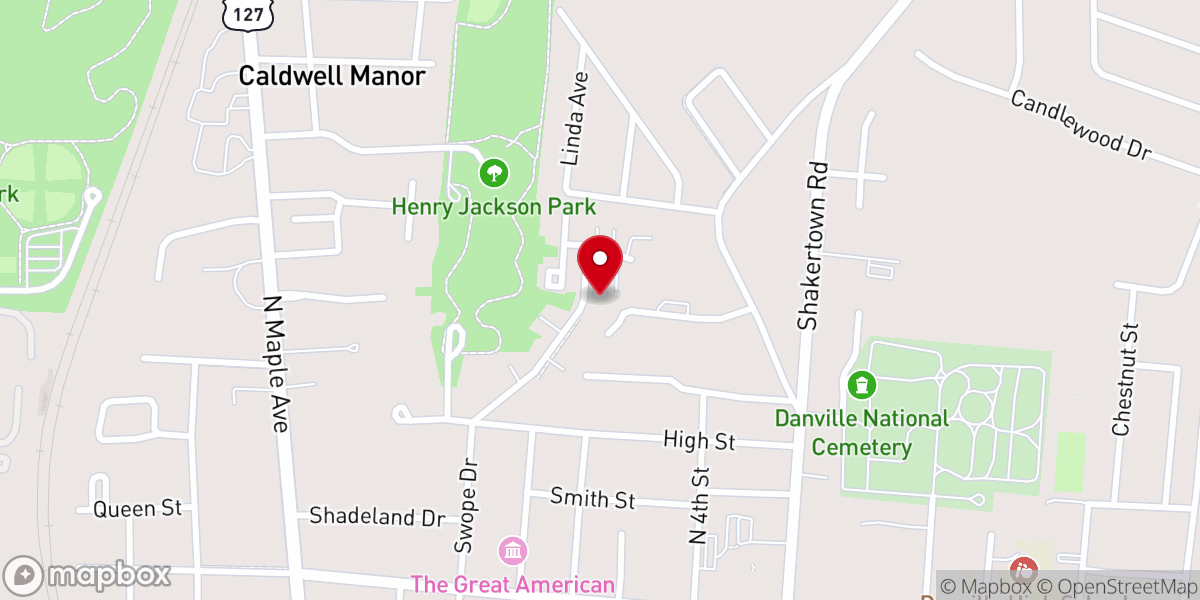 Map showing location of Vision Worship Center