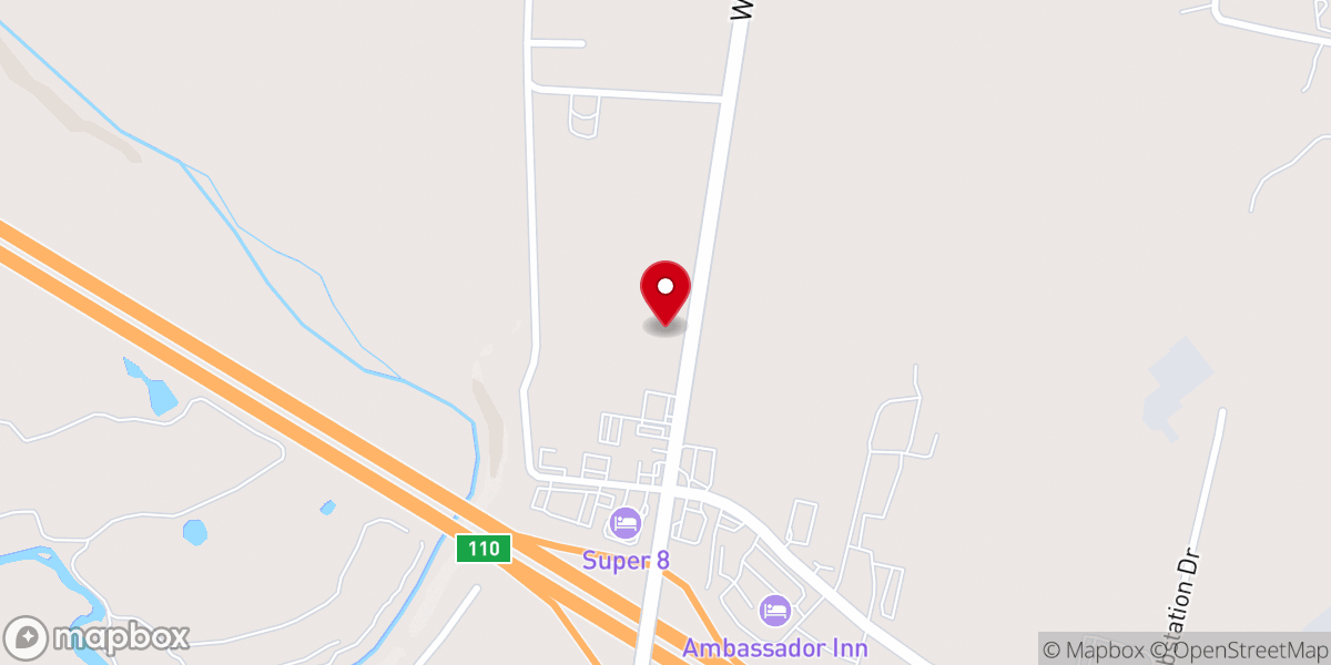 Map showing location of Hope Missionary Baptist Church