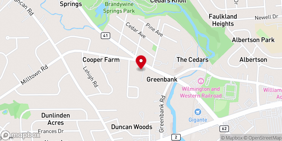 Map showing location of Wilmington Church of God
