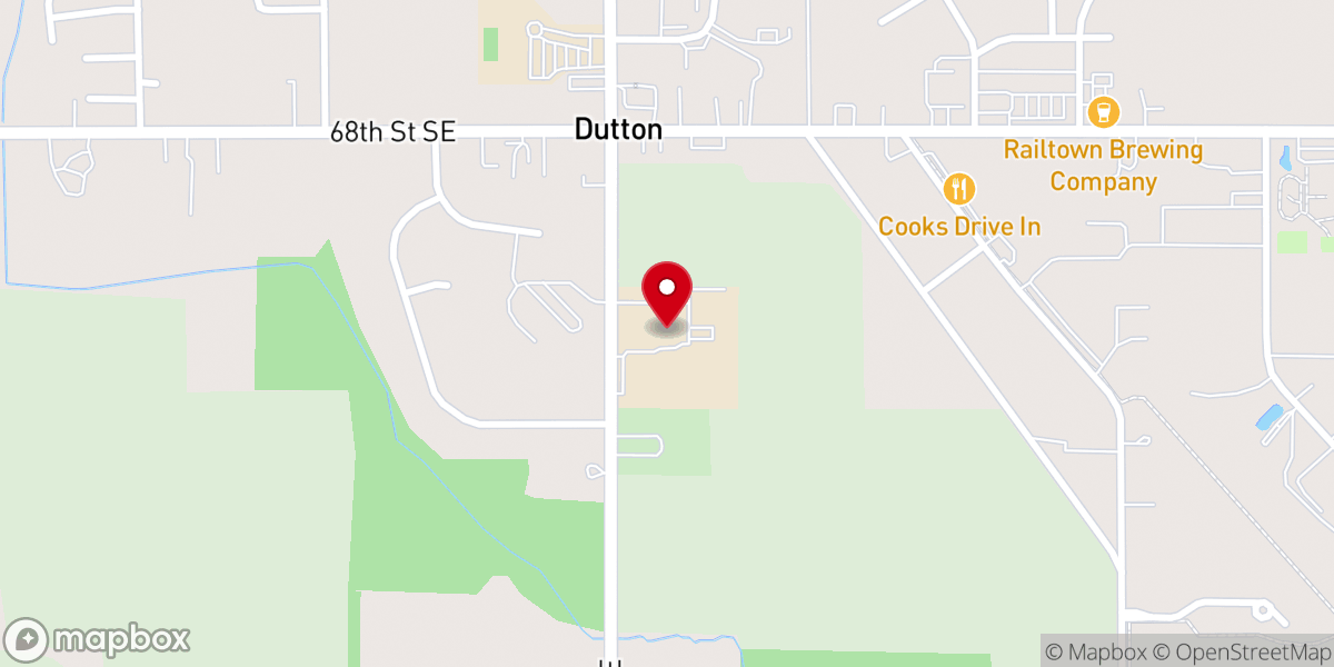Map showing location of Dutton URC