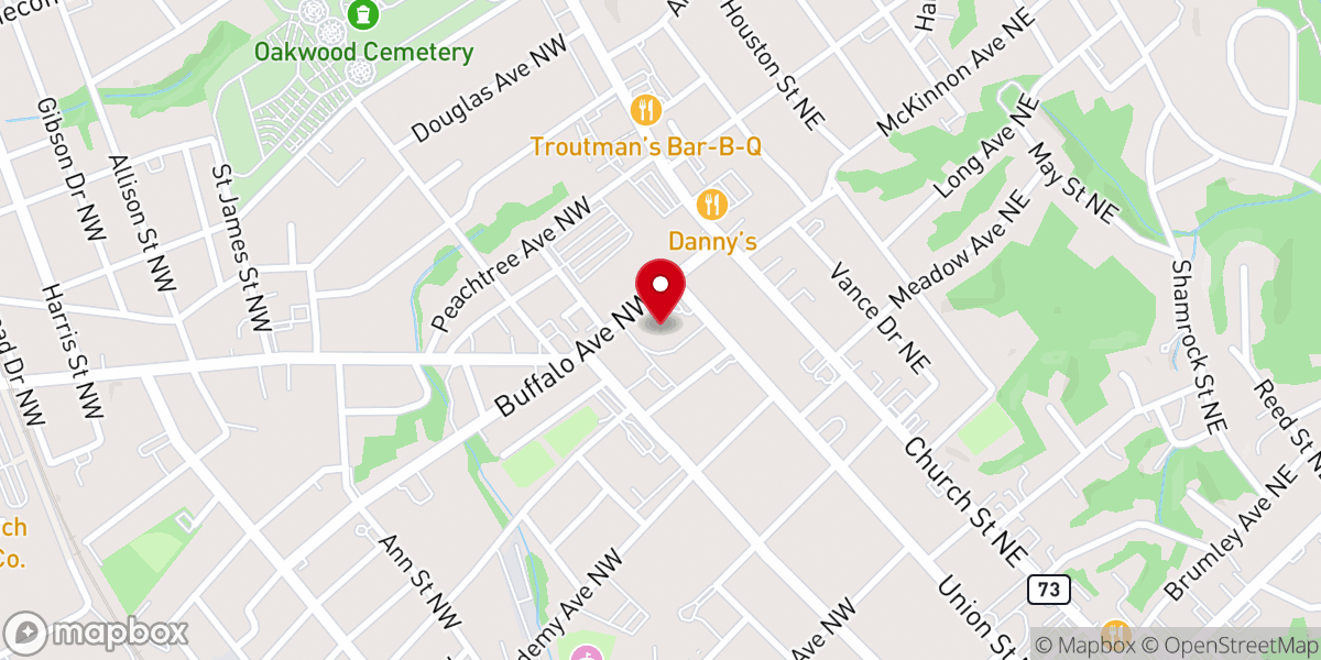Map showing location of Forest Hill United Methodist Church