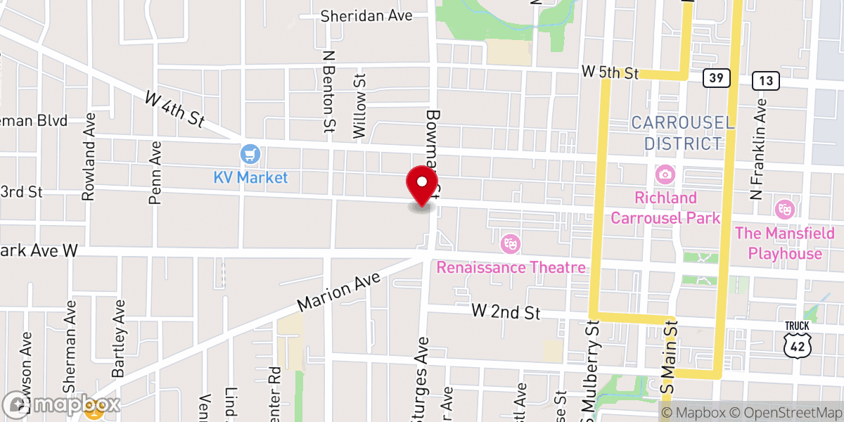 Map showing location of Grace Episcopal Church & Pantry