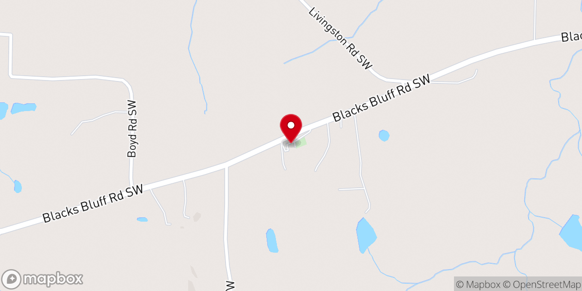 Map showing location of Community Chapel Baptist Church