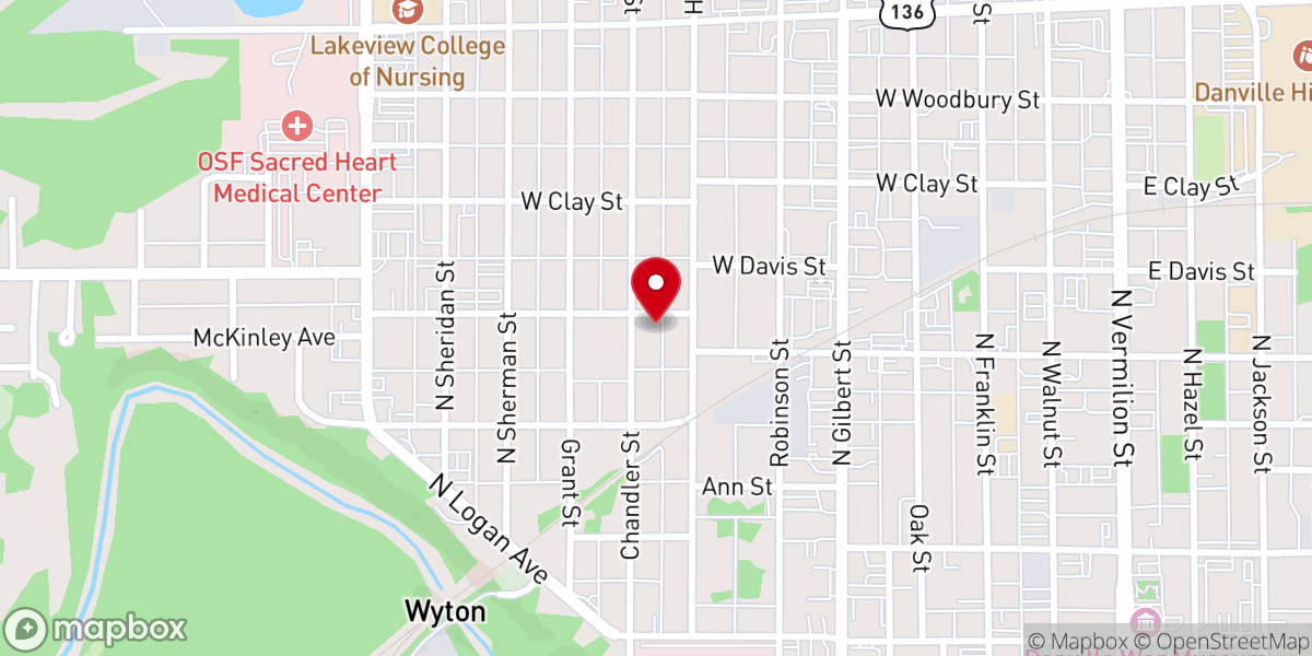 Map showing location of Lincoln United Methodist Church