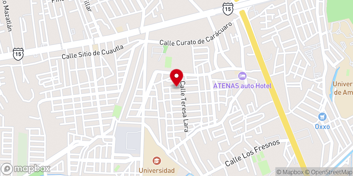 Map showing location of Iglesia Bautista Cristiana Berea Sede Poniente
