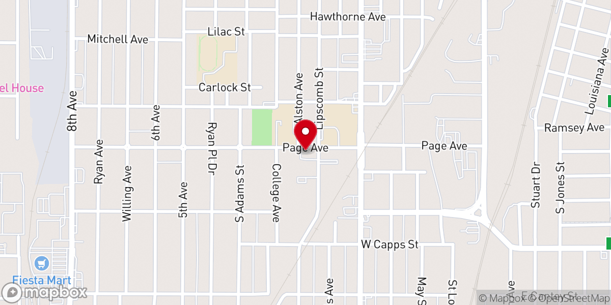 Map showing location of Westside Unitarian Universalist Church