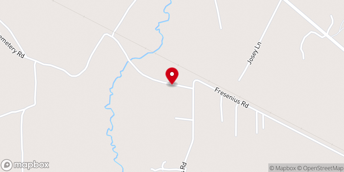 Map showing location of Hickory Grove Baptist Church