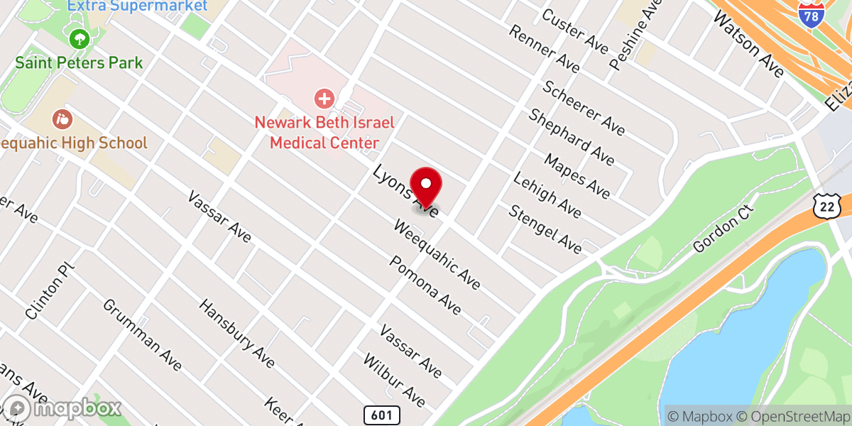 Map showing location of Greater Abyssinian Baptist Church