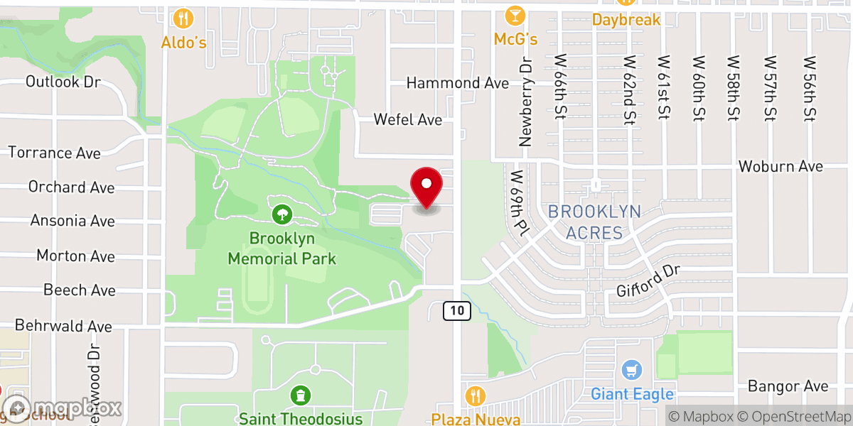 Map showing location of Dr Martin Luther Evangelical Lutheran Church