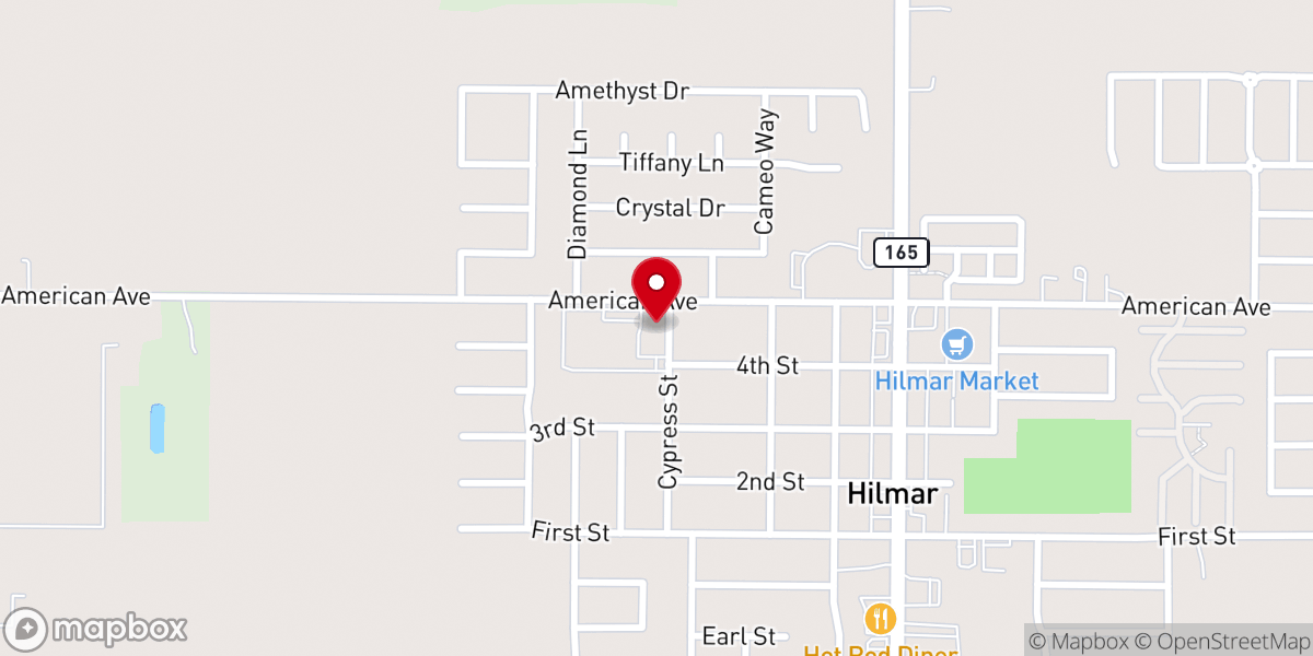 Map showing location of Holy Rosary Catholic Church