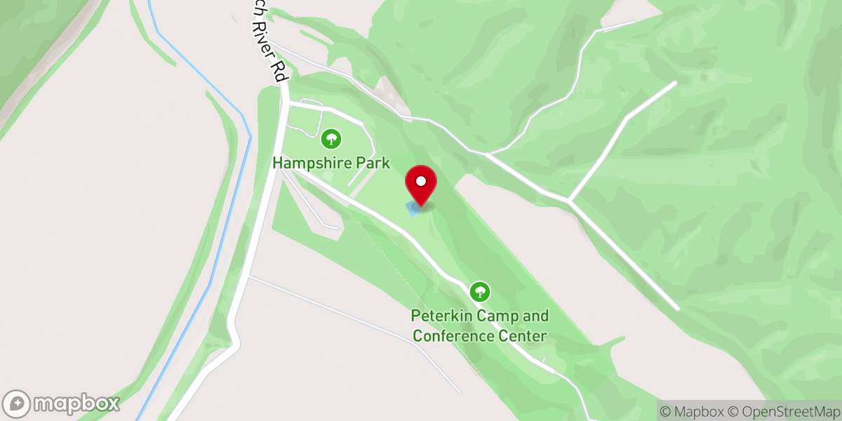 Map showing location of Peterkin Camp and Conference Center