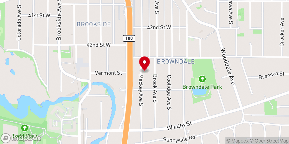 Map showing location of All Peoples Church Twin Cities Offices