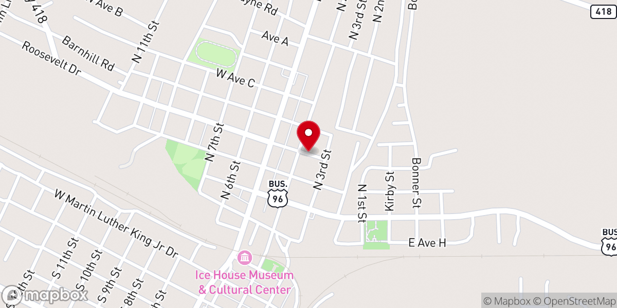 Map showing location of New Hope Church-God In Christ