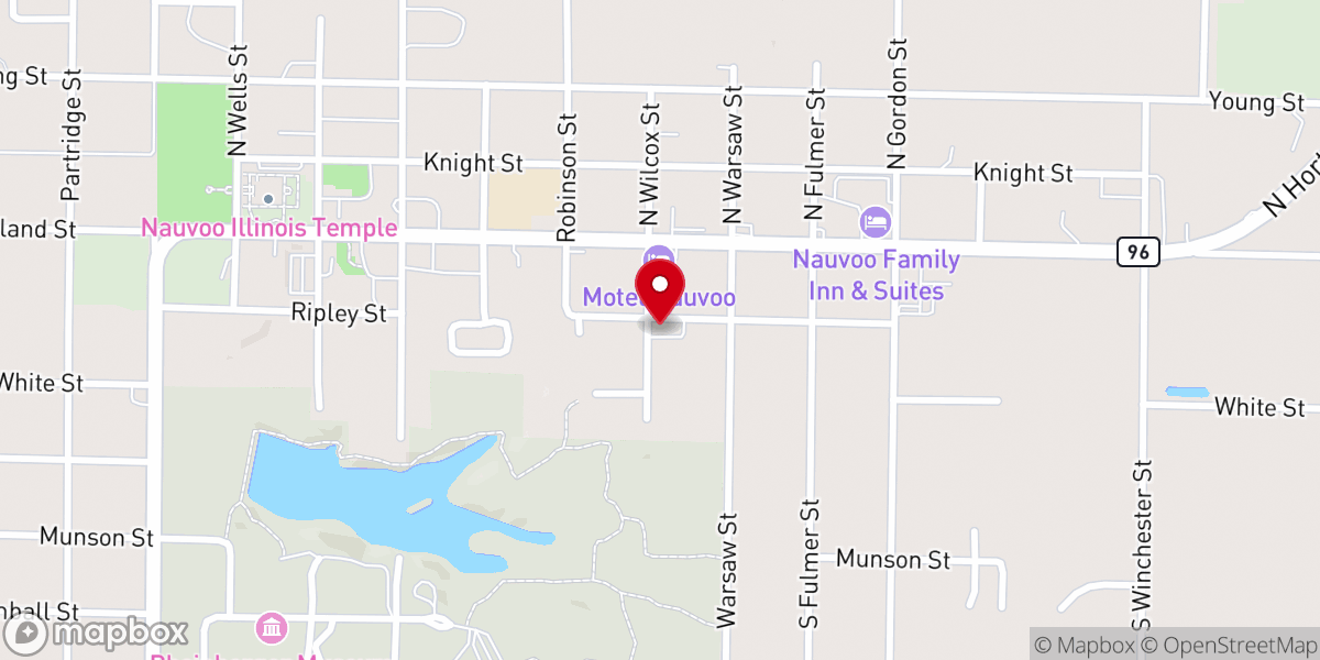 Map showing location of United Methodist Church