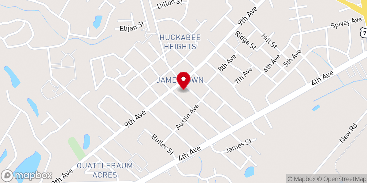 Map showing location of Impact Church