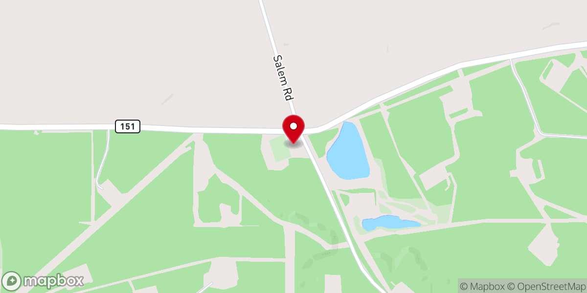 Map showing location of Salem United Methodist Church