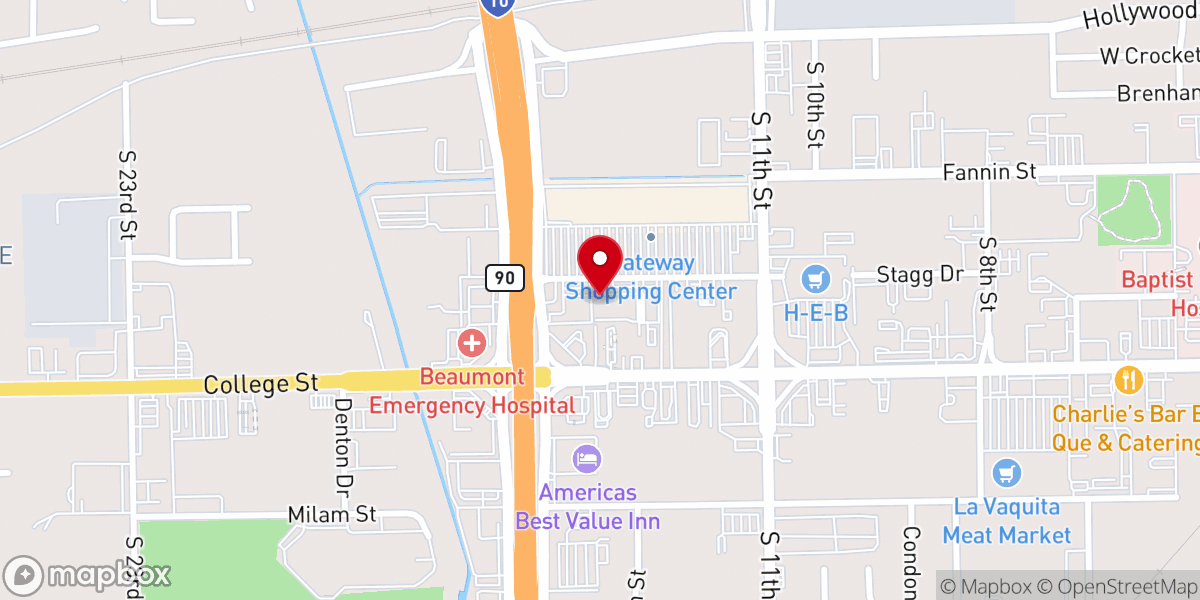 Map showing location of RCCG Beaumont