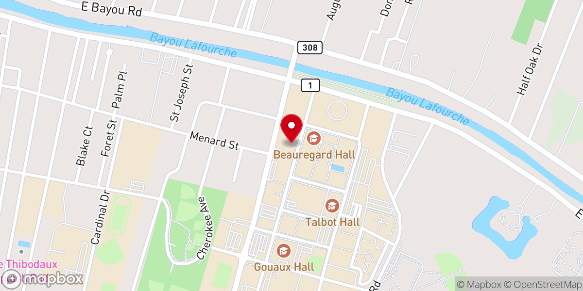 Map showing location of Saint Thomas Aquinas Catholic Church
