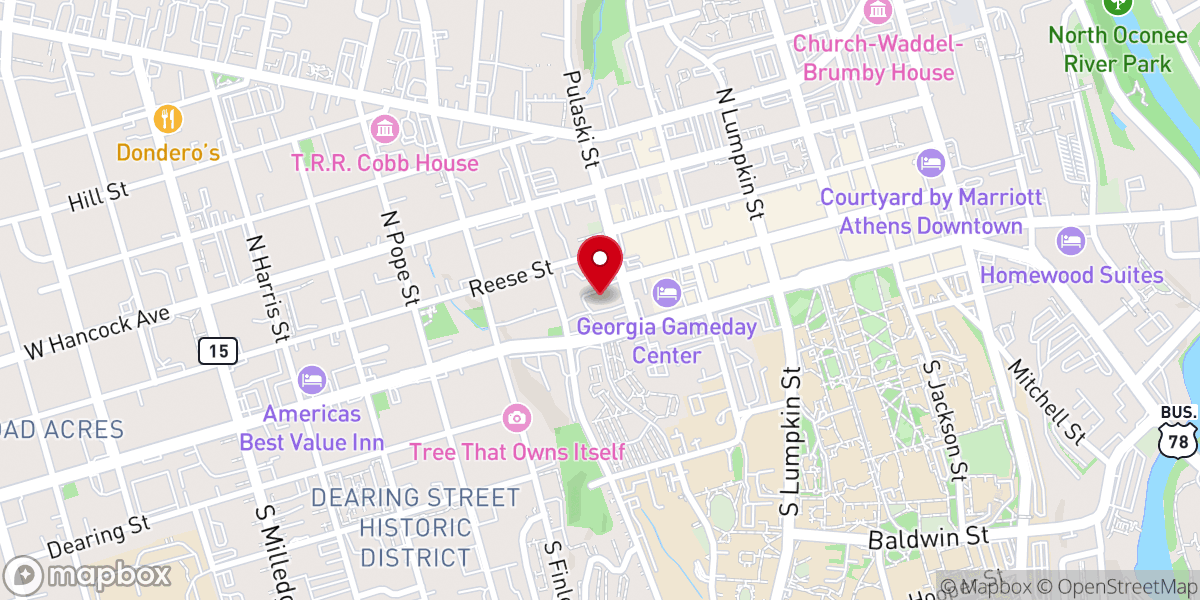 Map showing location of Redeemer Presbyterian Church
