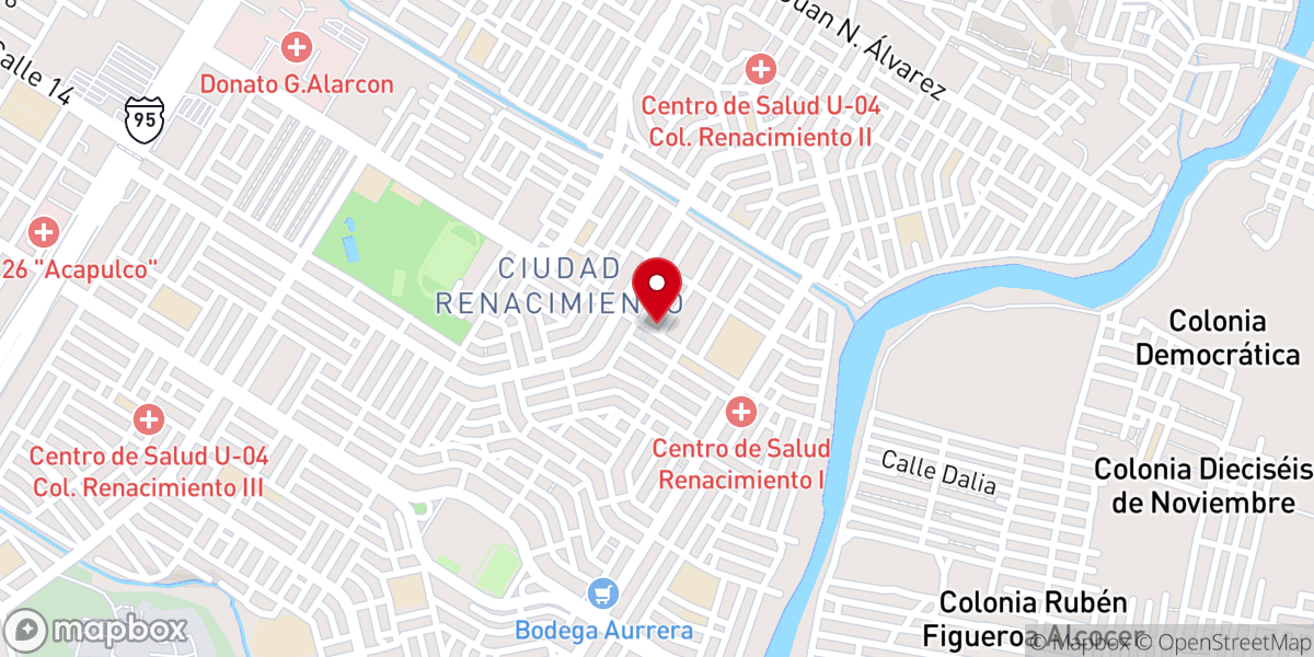 Map showing location of Iglesia Bíblica Bautista Torre Fuerte