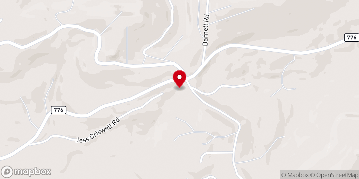 Map showing location of Elk Ridge Church