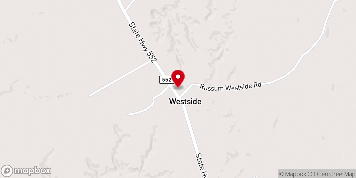 Map showing location of Bethel Presbyterian Church