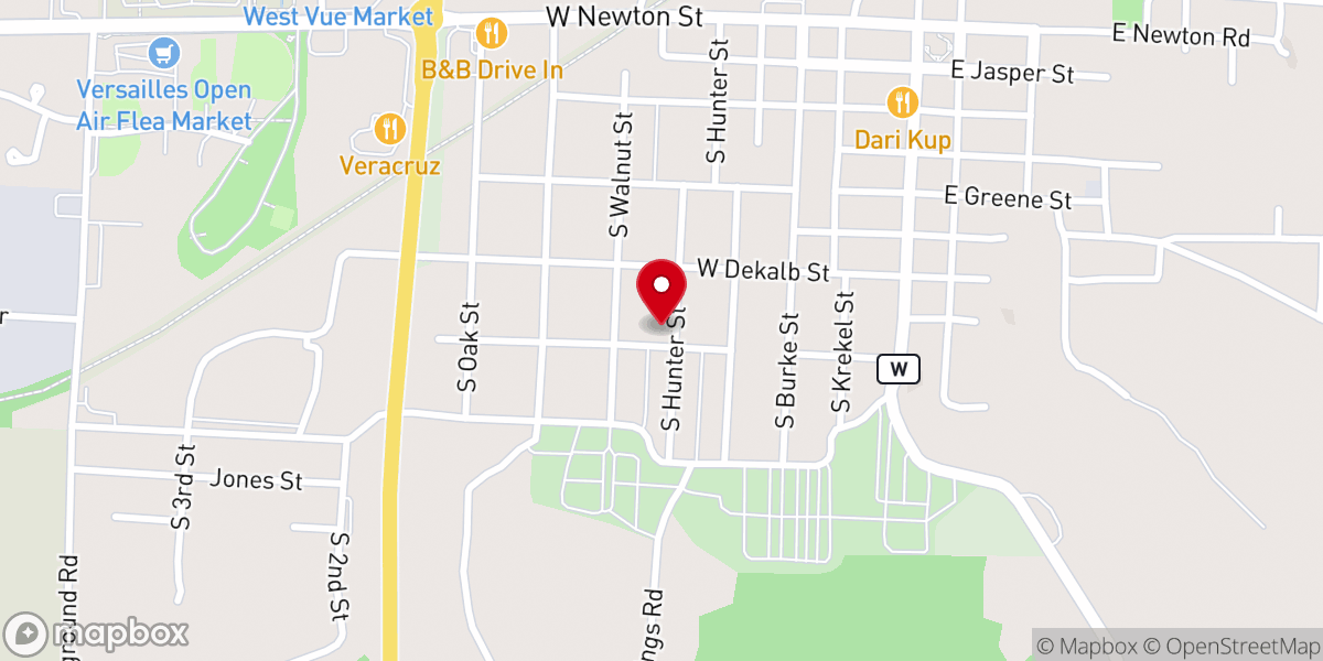 Map showing location of First Assembly of God
